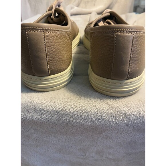 Gucci Men’s Leather Sneakers 295295 Tan Khaki Shoes US 9 EU 43 Made in Italy - Picture 7 of 8